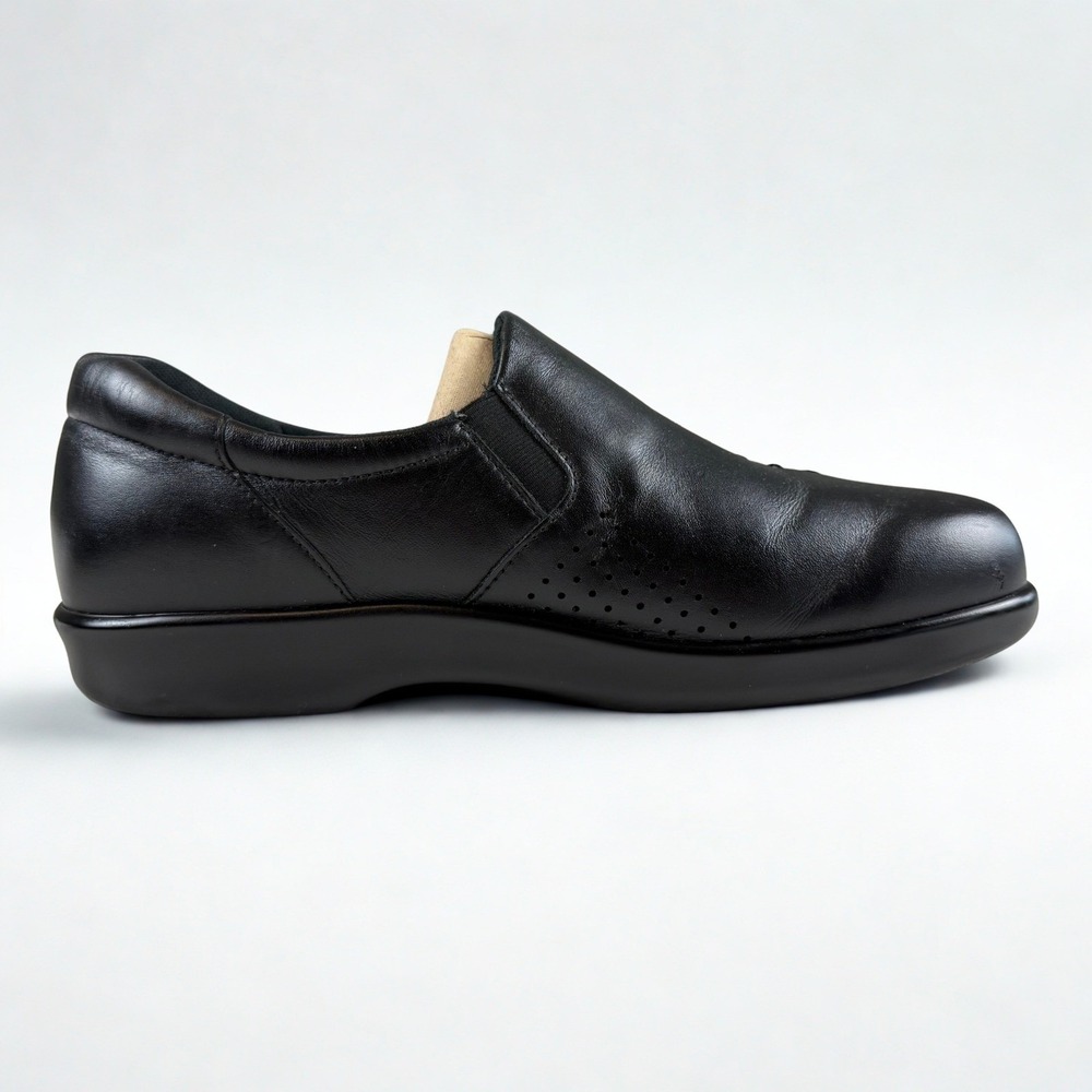 SAS Viva Slip On Shoes Womens 8 Black Leather Comfort Walking Made in USA